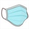 Vector Illustration of Surgical Mask / Face Mask. Virus mask.