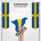 Vector illustration of Sveriges nationaldag. Sweden National Day