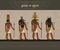 Vector illustration symbols of ancient Egypt Egyptian winged sun, gods Thoth, Anhur, Sobek, Khepri, and other symbol of
