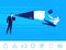 Vector illustration of teamwork. Businessman knockout