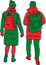 Vector illustration of teenagers couple going outdoors together