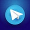 Vector Illustration Telegram Sign With Paper Plane Icon