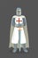 Vector Illustration Of Templar Knight With Sword