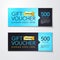 Vector illustration template special gift voucher with modern premium pattern.