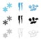 Vector illustration of texture  and frozen  logo. Collection of texture  and transparent  vector icon for stock.