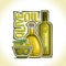 Vector illustration on the theme of olive oil