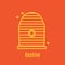 Vector illustration of thin line icon beehive