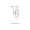 Vector illustration of thin line trumpet icon on white background