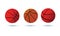 Vector illustration Three basketballs, multiple angles