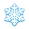 Vector illustration of three-demention snowflake