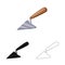 Vector illustration of tool and trowel symbol. Collection of tool and repair stock symbol for web.