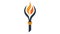 vector illustration of Torch icon isolated on white background. Fire. Symbol of Olympic games. Flaming figure