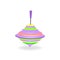 Vector illustration of toy spinning tops