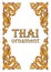 Vector illustration of traditional golden Thai ornament