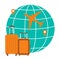 Vector illustration of traveling around the world