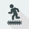 Vector illustration of treadmill or tapis roulant single isolated icon