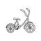 Vector illustration of tricycles. Cycling. Active lifestyle