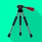 Vector illustration of tripod and support icon. Collection of tripod and stand stock symbol for web.