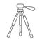 Vector illustration of tripod and support symbol. Collection of tripod and stand stock symbol for web.