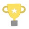 Vector illustration trophy, cup. Hand drawn