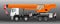 Vector illustration of a truck crane, side view. Template for corporate identity, branding and advertising, mockup. Car with crane