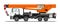 Vector illustration of a truck crane, side view. Template for corporate identity, branding and advertising, mockup. Car with crane