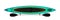 Vector illustration of turquoise canoe and paddle