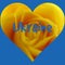 Vector illustration of Ukraine Flag Heart