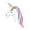 Vector illustration unicorn Ñute magic cartoon fantasy cute animal.