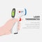 Vector illustration of the use of an infrared thermometer. Check body temperature with thermometer.