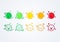 Vector illustration user experience feedback concept different mood smiley emoticons emoji icon positive, neutral and negative.