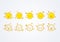 Vector illustration user experience feedback concept different mood smiley emoticons emoji icon positive, neutral and negative.