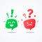 Vector illustration user experience feedback concept different mood speech bubble emoticons emoji icon positive, negative e