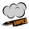 Vector illustration of vape. Illustration of electronic cigarette. Vape trend.