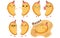 Vector illustration of various funny mango expressions for entertainment