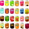 Vector illustration of various kinds of brand name soda cans with different flavors