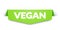 Vector Illustration Vegan Label and Tag Banner. Corner Icon Element.