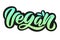 Vector illustration of Vegan text