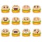 Vector illustration of a very fresh collection of cartoon burger with funny and smiling facial expressions