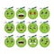 Vector illustration of a very fresh collection of cartoon oranges with funny and smiling facial expressions