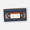 Vector illustration. VHS cassette. Video tape record system. Retro storage of analog information