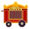 Vector Illustration of a Vintage Circus Cage