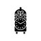 Vector illustration of vintage lantern desk clock. Flat icon of