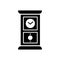 Vector illustration of vintage large desk clock with pendulum. F