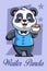 Vector Illustration, Waiter Panda, Animal Clipart