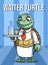 Vector Illustration, Waiter Turtle, Animal Clipart