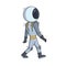 Vector illustration of walking astronaut