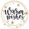 Vector illustration of `Warm wishes` lettering