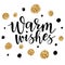 Vector illustration of `Warm wishes` lettering