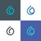 Vector illustration of water drop logo. Gradient droplet icon. Nature energy design element